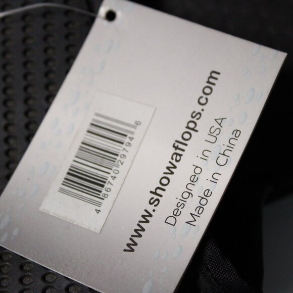 Showaflops Black Slide Anti-Slip Shower Sandals Mens Black Size 13/14 NWT - Picture 5 of 8